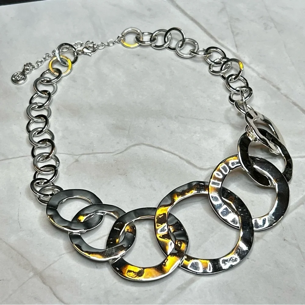 Dana Buchman Silver Chain Statement Necklace